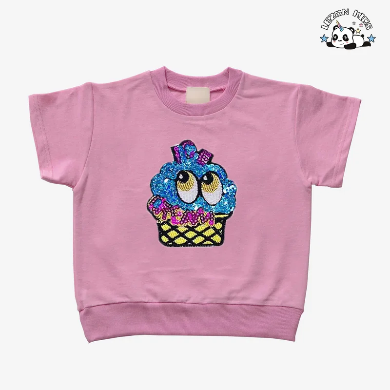 LEZONKIDS - Customizable New Product Explosion Sweet Custom rainbow Patches Girls Clothing Sets for 2-14 Years Old